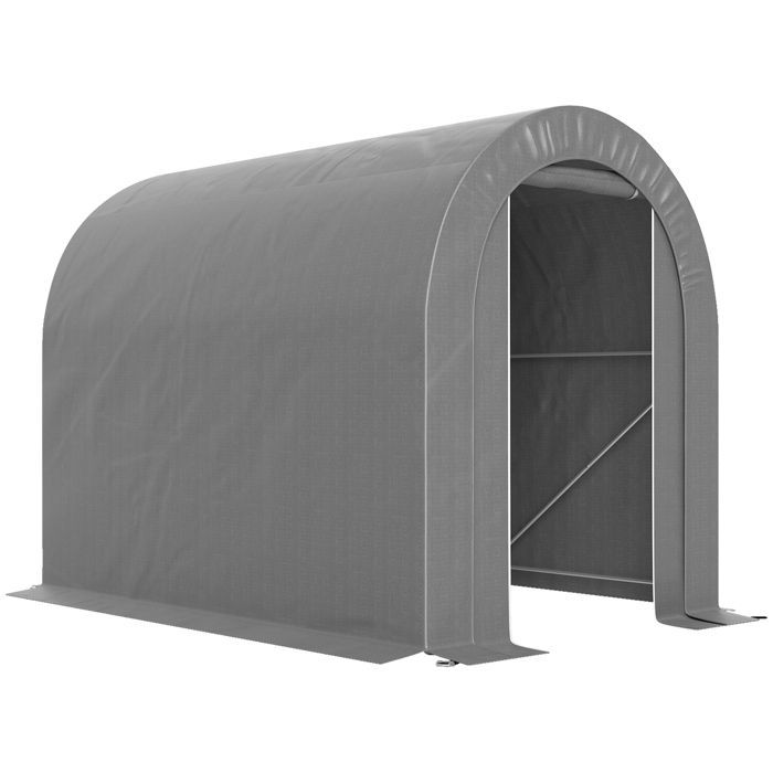 Abri de jardin tente de rangement extérieur abri de vélo garage pour vélo bâche en PE cadre en métal galvanisé gris