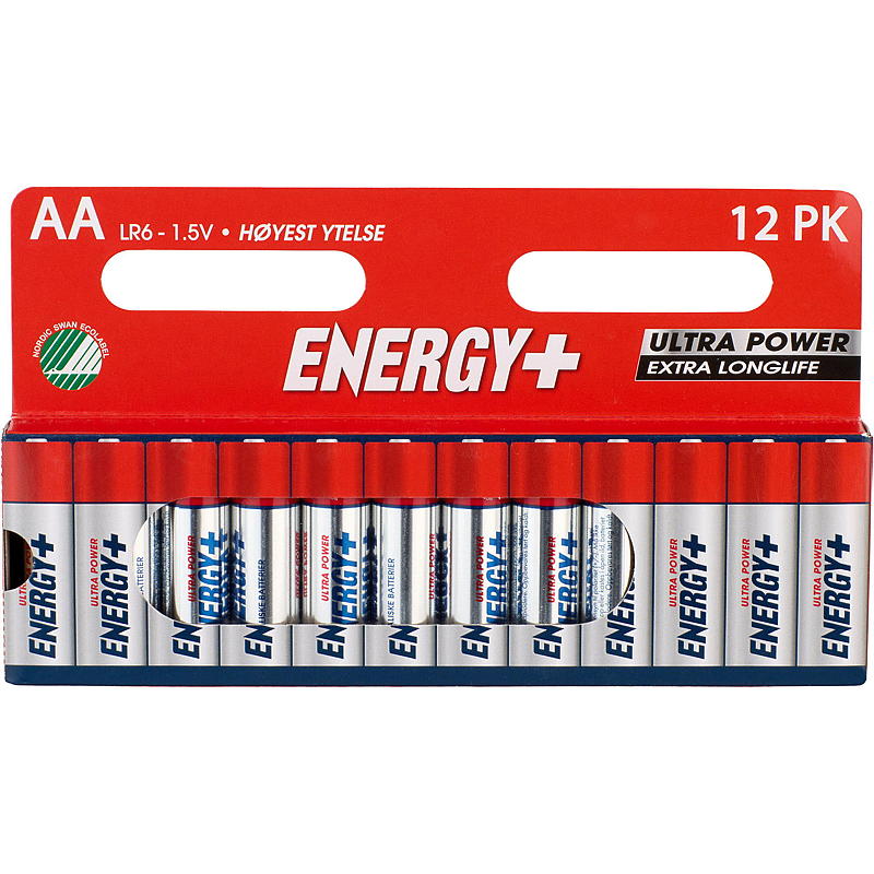 Energibatteri AA 12-pakning, ultrakraftig, Energi