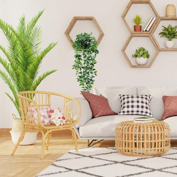 1 planta artificial de mandala - Planta artificial colgante para pared - Ideal para el hogar y la decoración