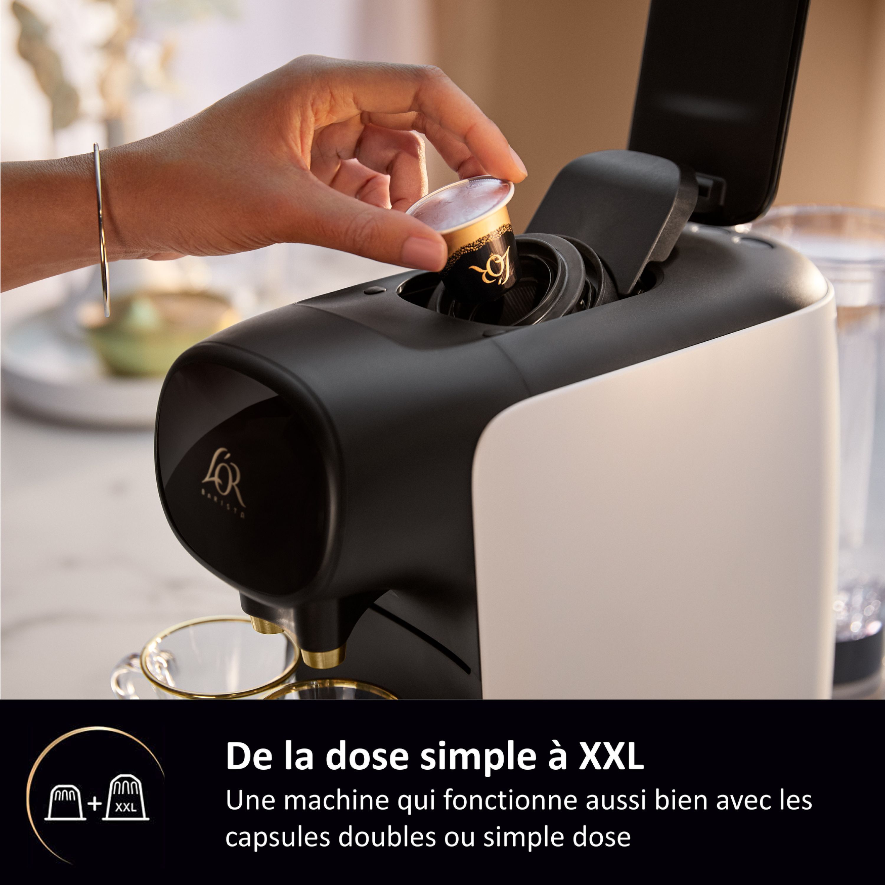 Capsule coffee machine - PHILIPS - L'OR BARISTA - LM9012/00 - Sublime - White