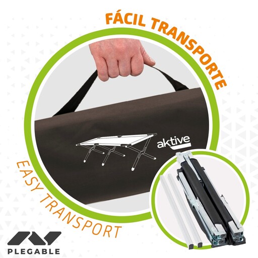 Cama Plegable Camping Negro Aktive