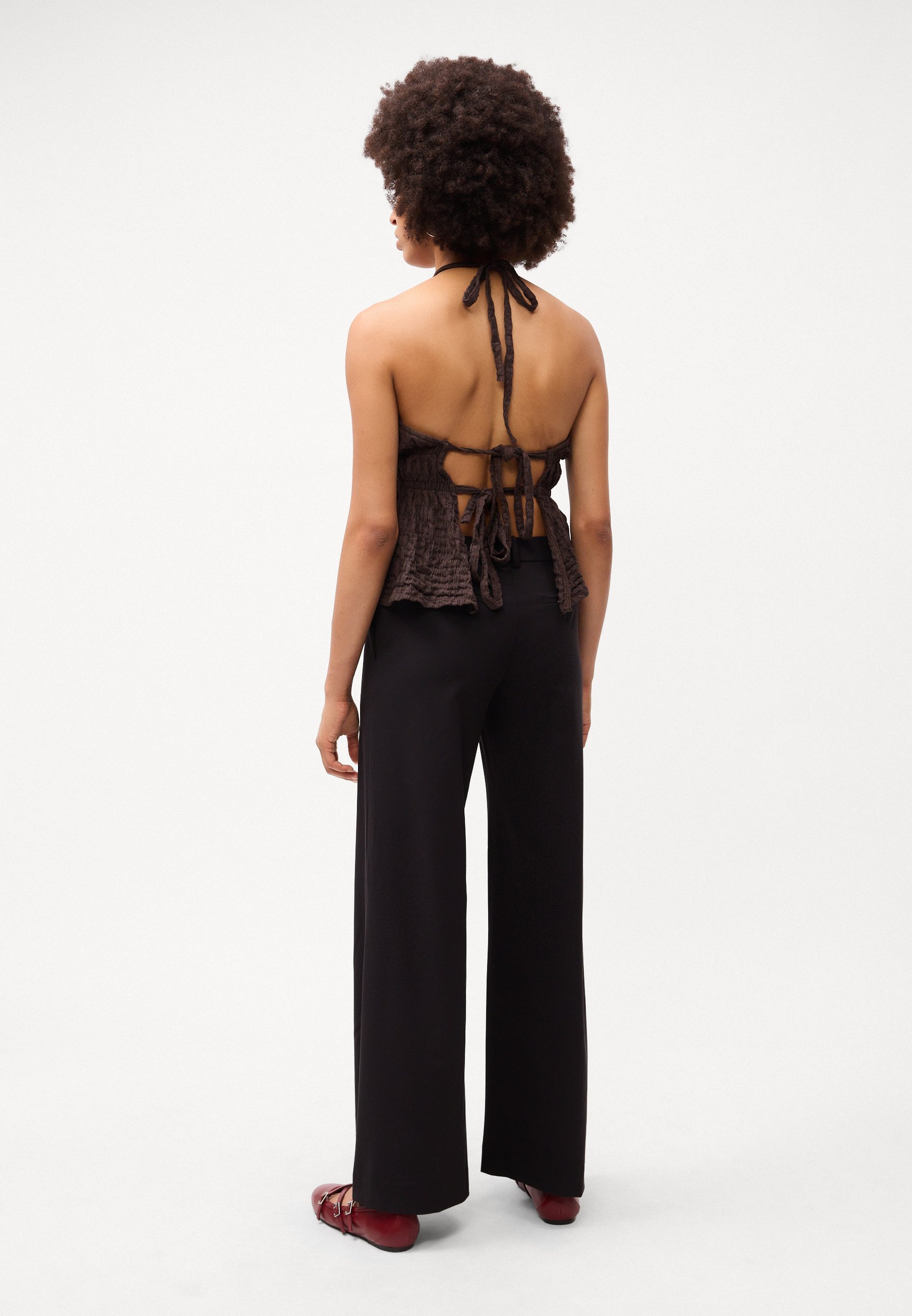Weekday Low Flared Suit Trousers - Broek - zwart