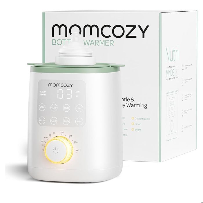 Aquecedor de mamadeiras Momcozy Nutri, 9 em 1, com luz noturna.