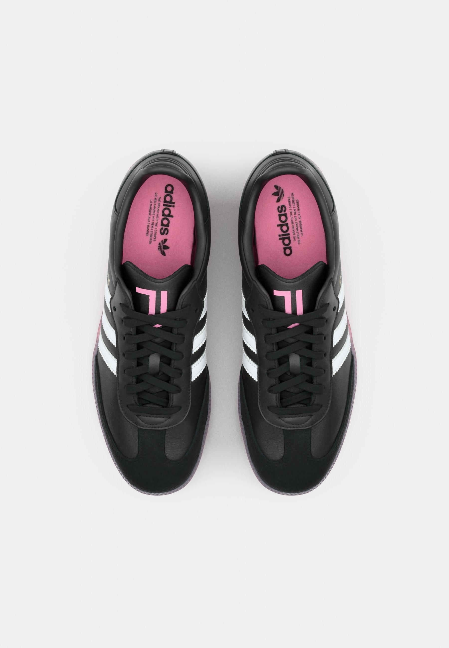adidas Originals SAMBA LICENSED UNISEXE - Chaussures de football en salle - Noir/Blanc/Rose tendre