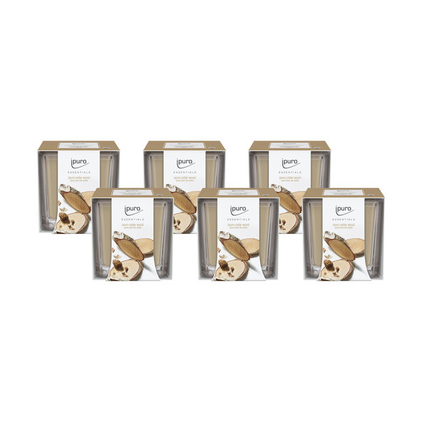 Duftkerze ESSENTIALS lemn de cedru, set 6er