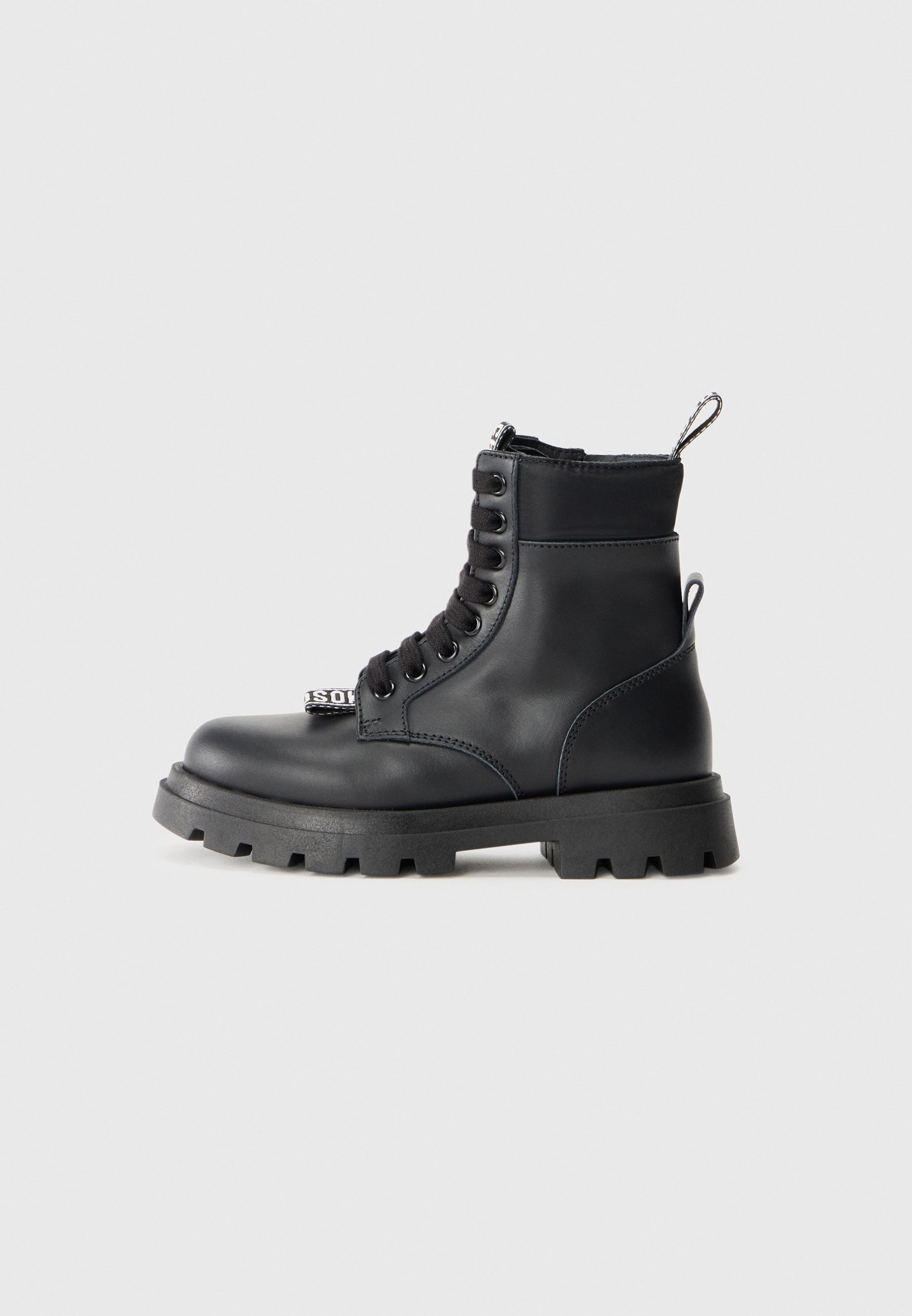 MOSCHINO UNISEX - Enkellaarsjes met vetersluiting - zwart