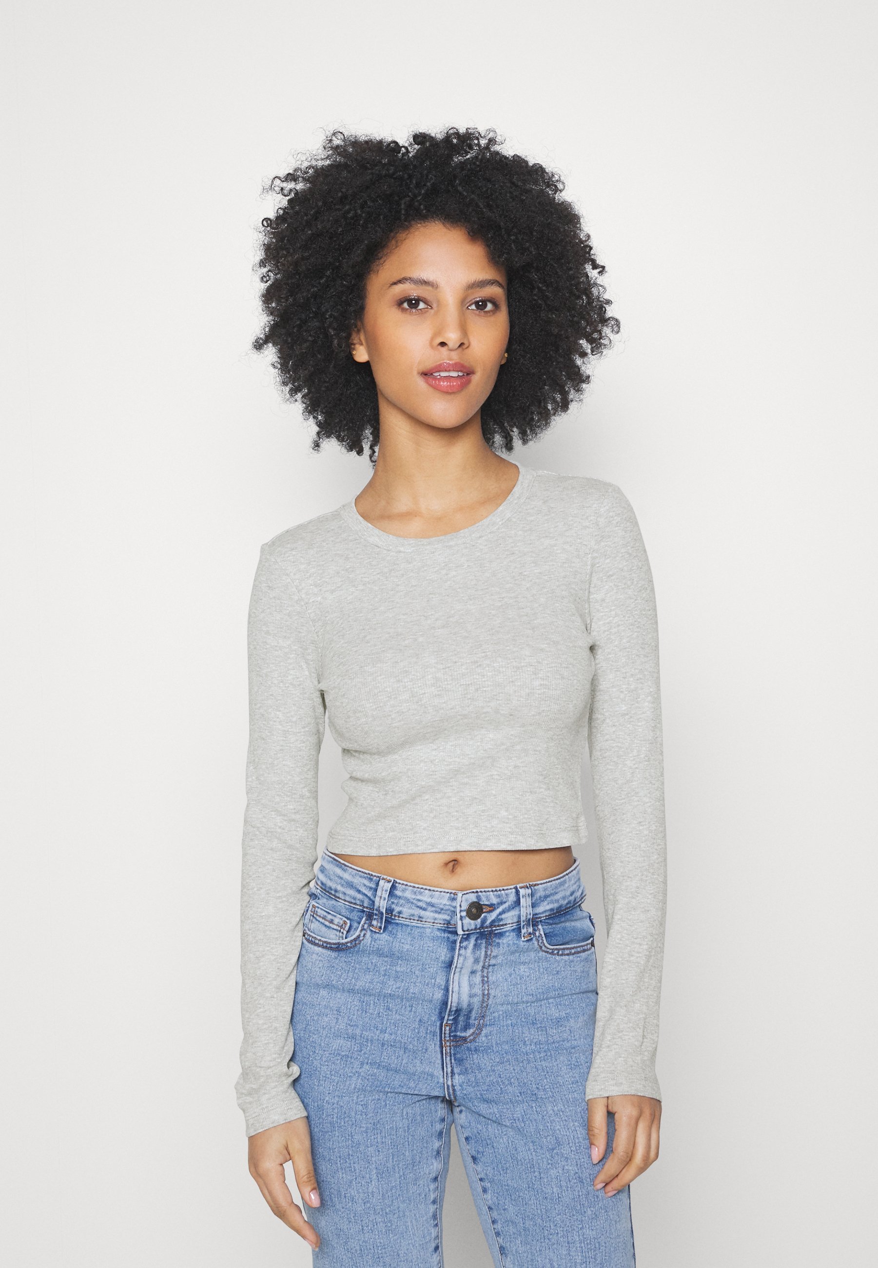 Even&Odd Petite 3-pack - Top met lange mouwen - zwart/wit/gevlekt grijs