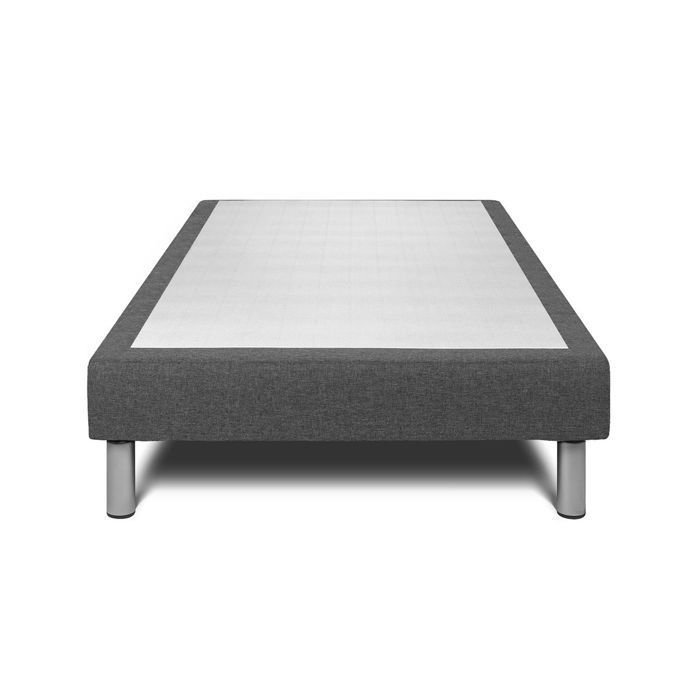 Base de cama y colchón VITALSPRING de 90x200cm con muelles ensacados - 24cm - Firme - Gris