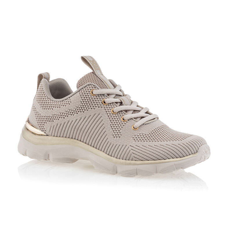 Zapatillas deportivas para mujer color beige.