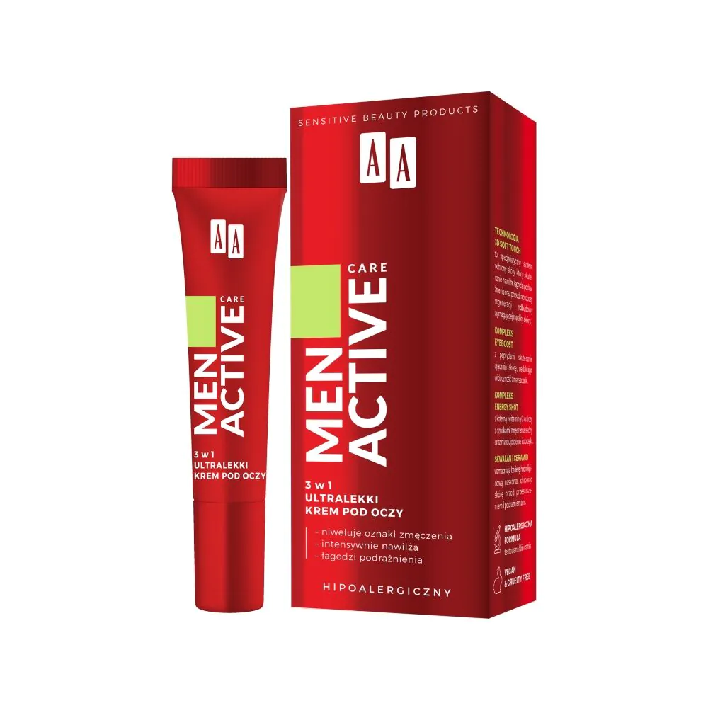 AA Men Active Care Ultralekki krem pod oczy 3w1