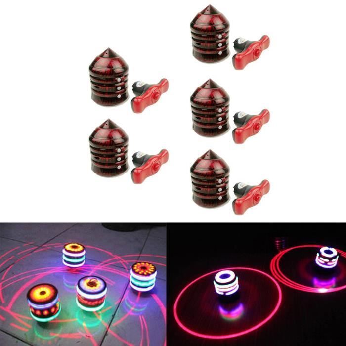 5pcs Toupie Spinning Top Jouet avec Lumière Colorée et Jouets Musicaux pour les Enfants Cadeau Anniversaire