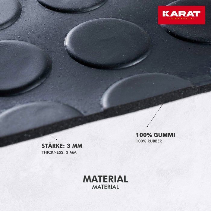 Outdoor rubber mat, textured surface, 3 mm thick, 150 x 200 cm