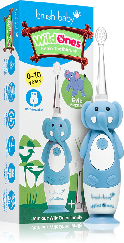 Escova de dentes elétrica Brush Baby WildOnes WildOne + 2 cabeças de reposição