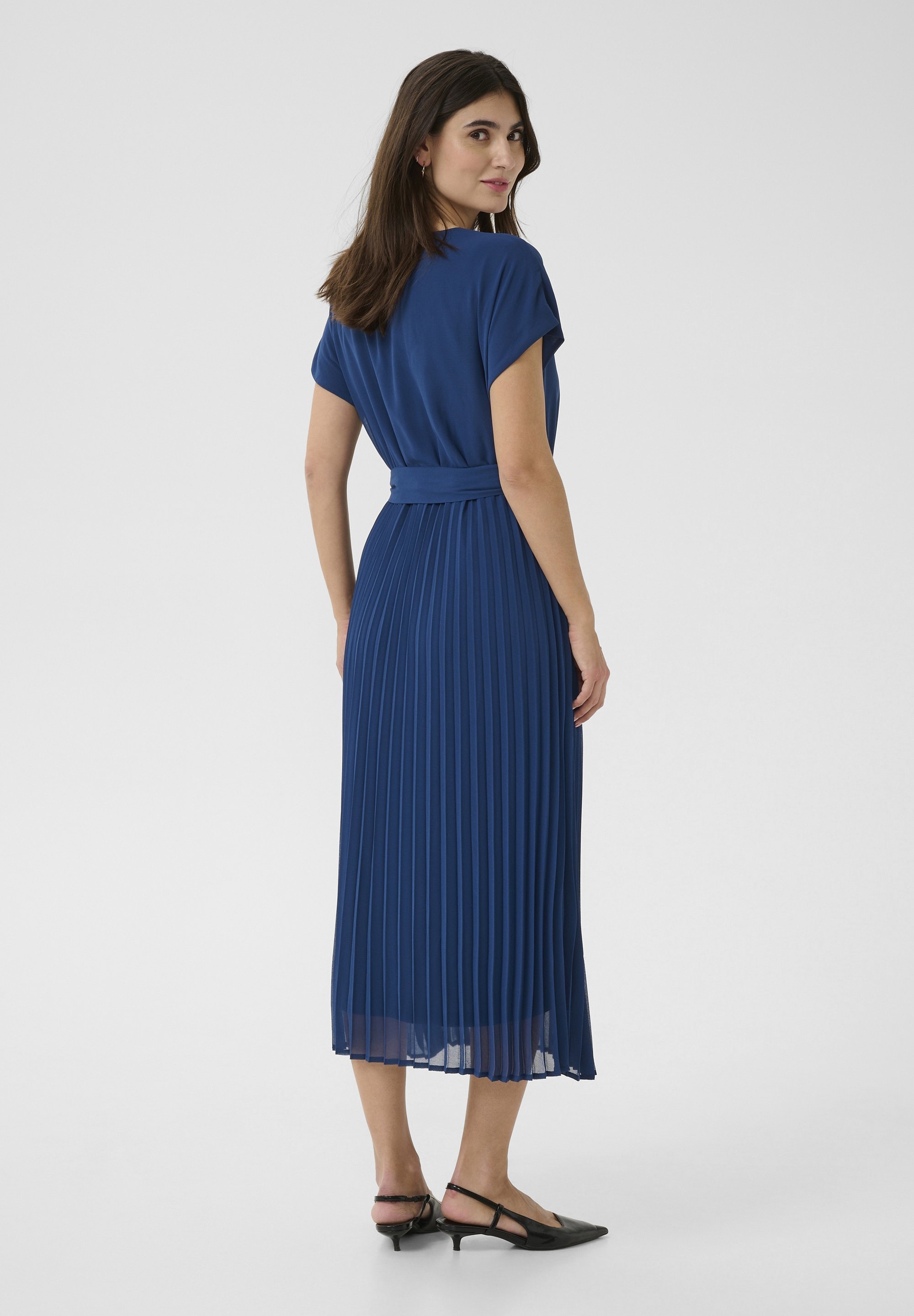 Cultuur CUALVIA CHEILA PLISSE - Gelegenheidskleding - jurk blauw