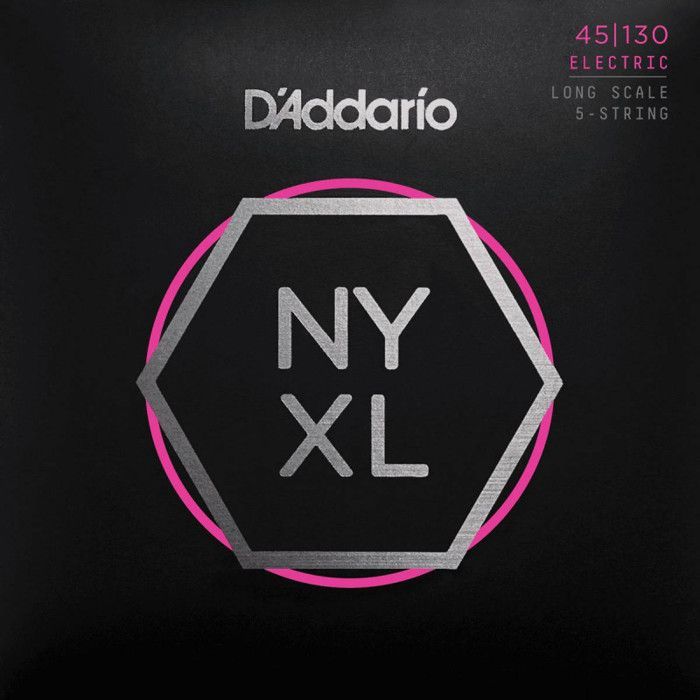 D'Addario NYXL45130 - Regular 45-130 - 5-string bass guitar set