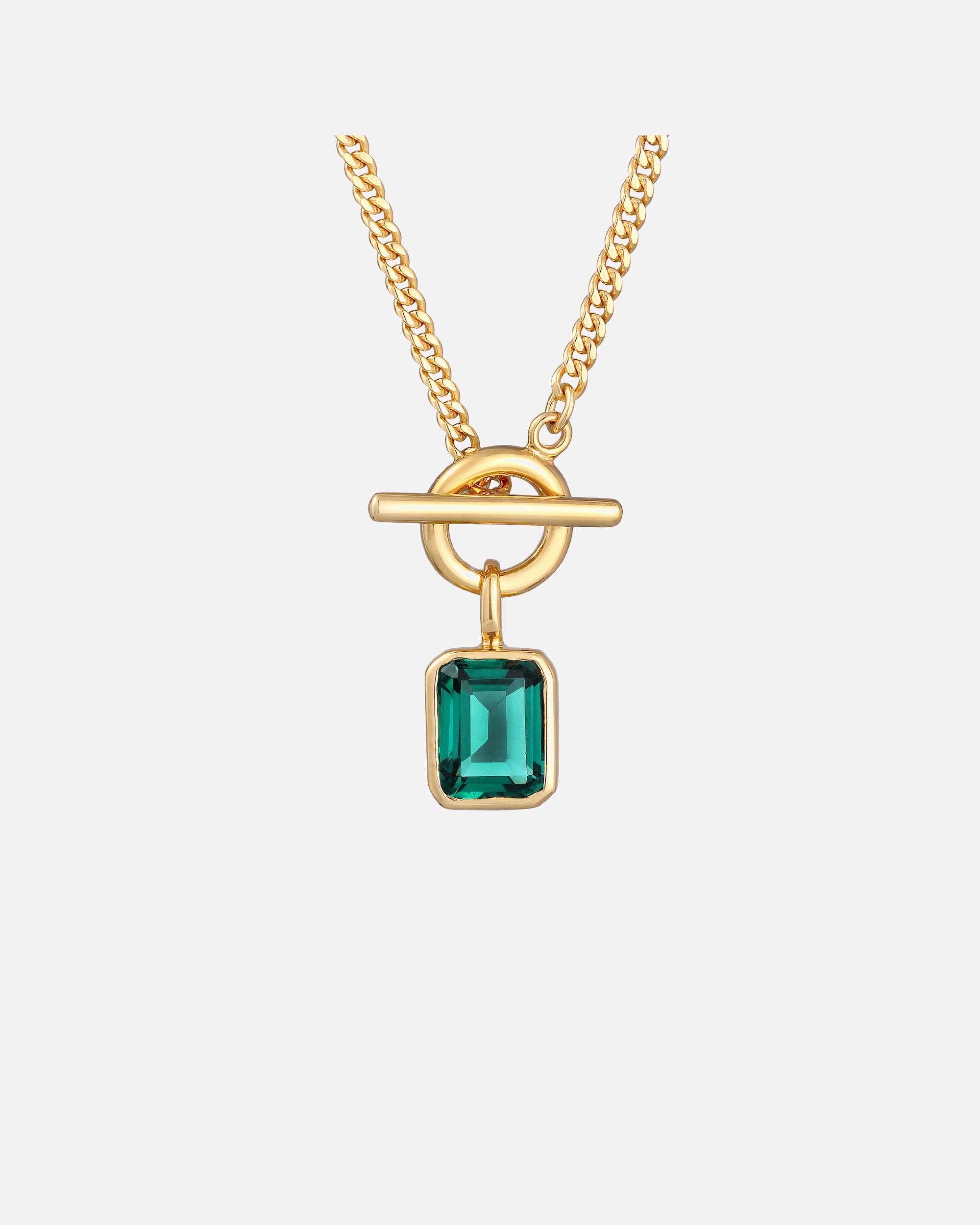 Elli Femmes Pendentif carré classique T-Bone avec pierre précieuse Quartz en argent sterling 925 plaqué or