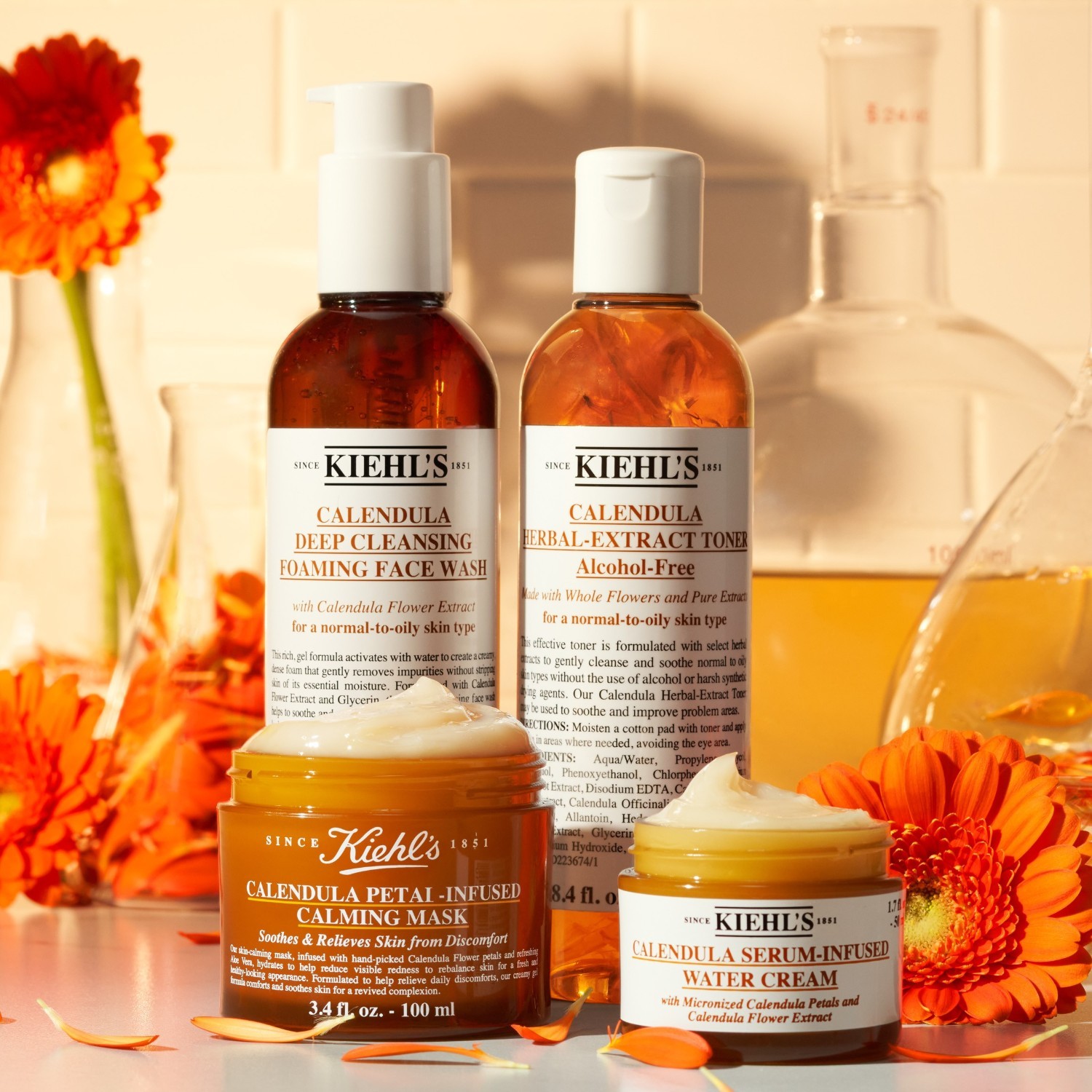 Kiehl's Calendula giliai valomasis putojantis veido prausimosi gelis - 75 ml