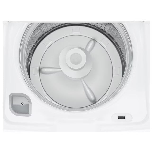 GE 4,5-Kubikfuß-Toplader-Waschmaschine mit hocheffizientem Rührwerk und Energieeffizienz (Weiß)
