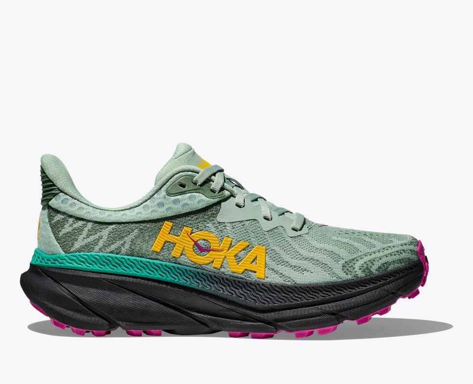 HOKA Challenger 7 Aloë Vera / Zwart