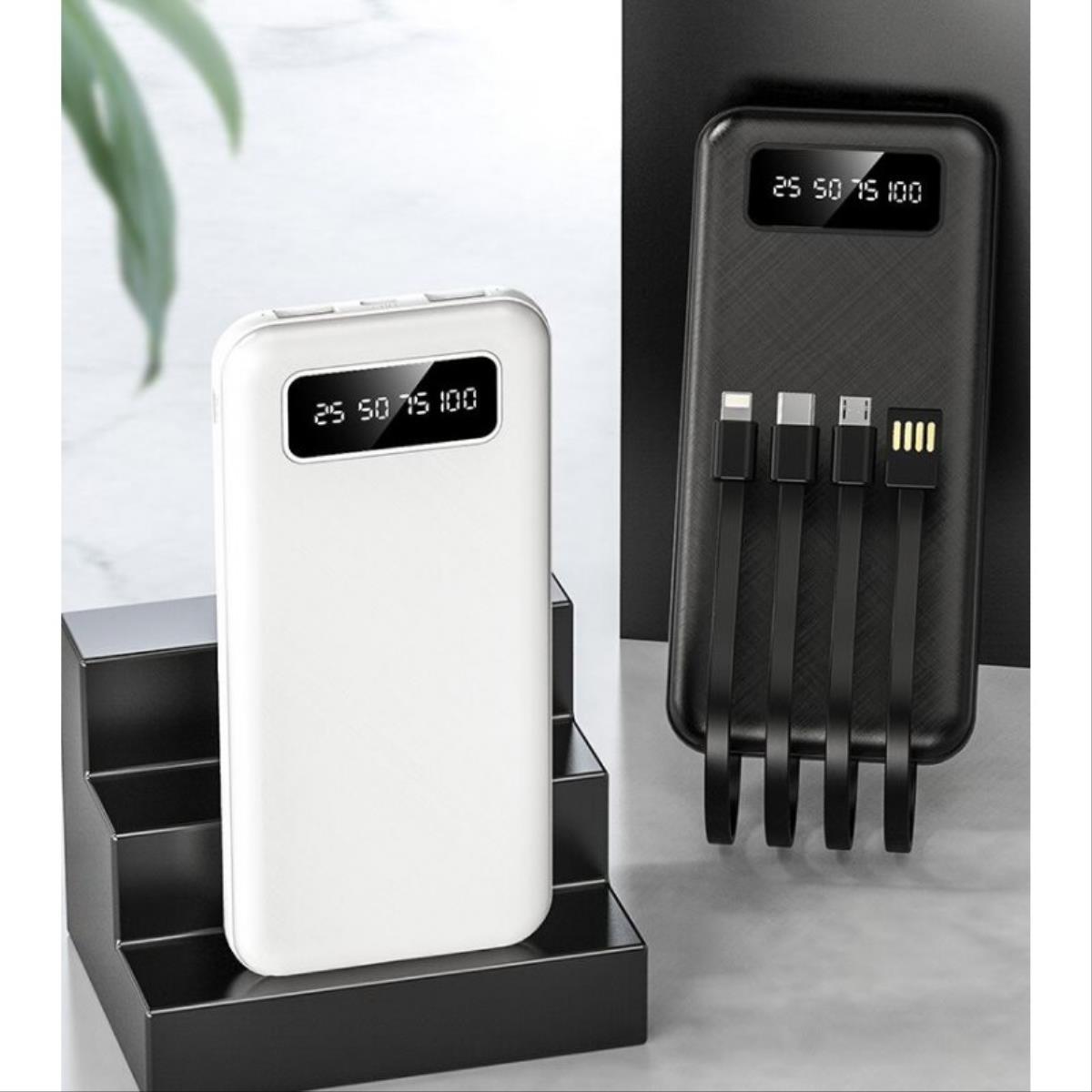 Batería Externa Smartek 20000 Mah Con Kabel Incorporado Micro Usb,usb-c,usb Y Lightning B