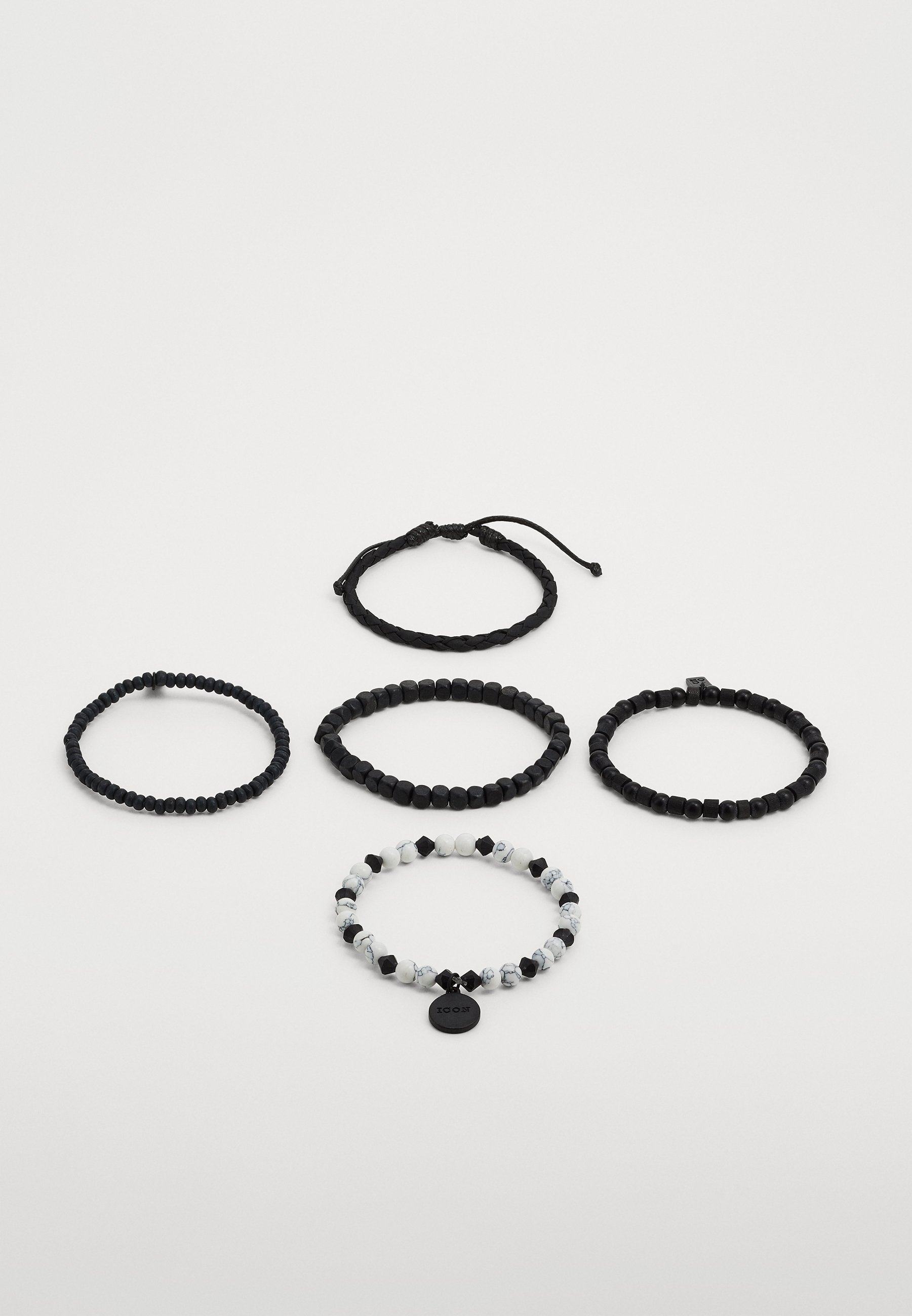 Icon Brand ELEMENTAL BRACELET COMBO UNISEX 5-PACK - Armband - zwart