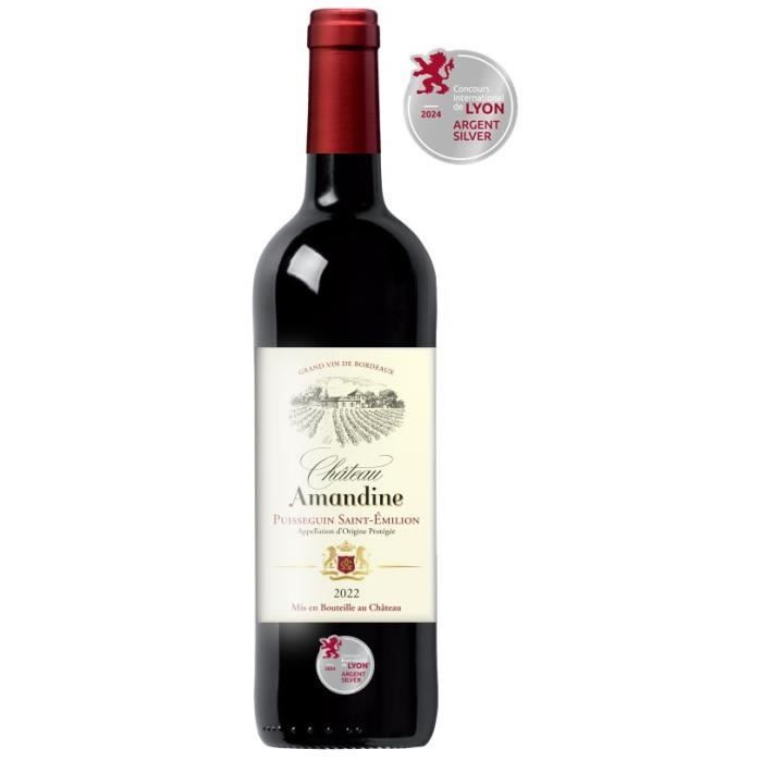 Château Amandine 2022 Puisseguin Saint-Émilion - Vino Tinto Burdeos - 75 cl