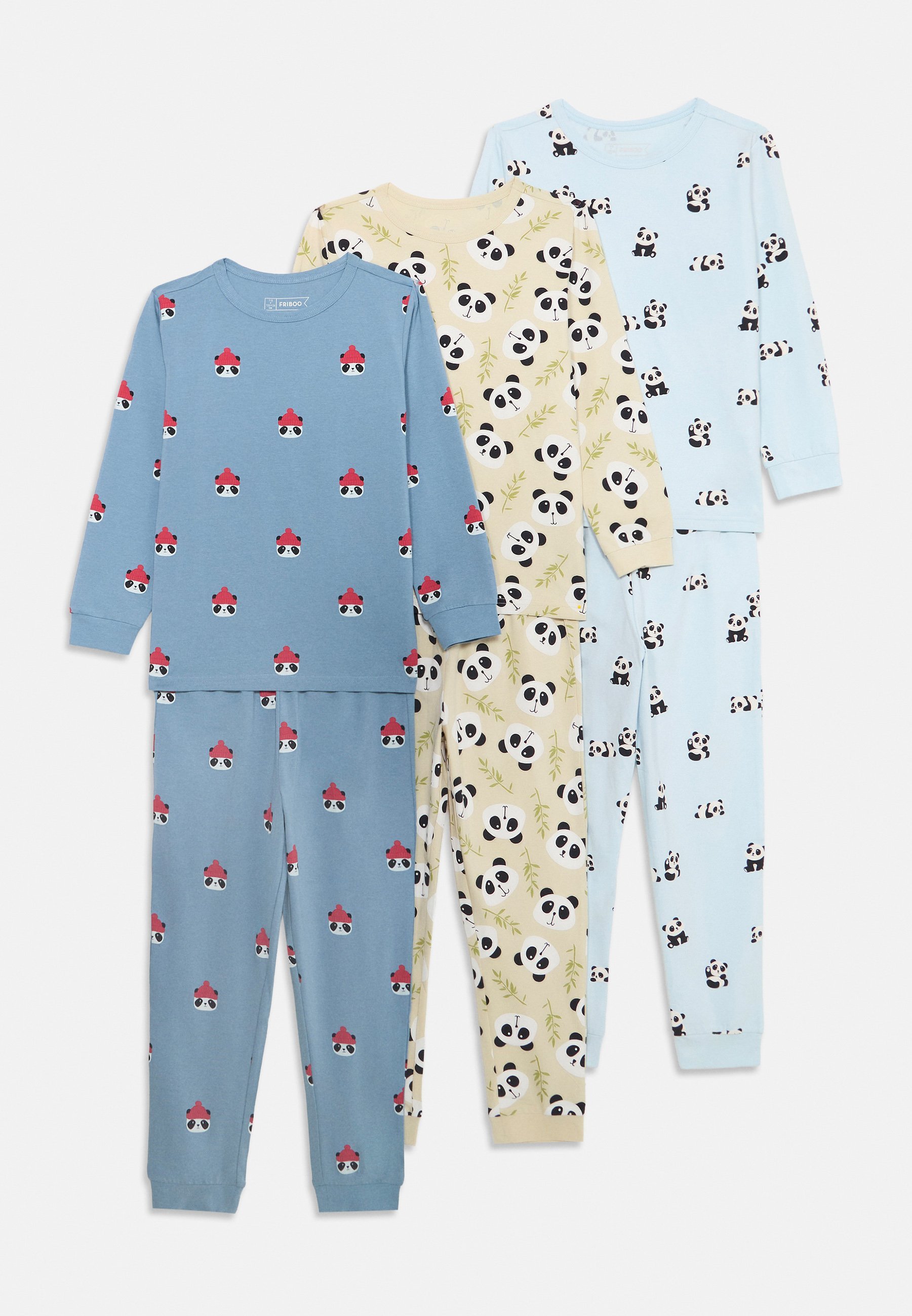 Friboo 3-delige pyjamaset - lichtblauw/blauw/lichtgroen