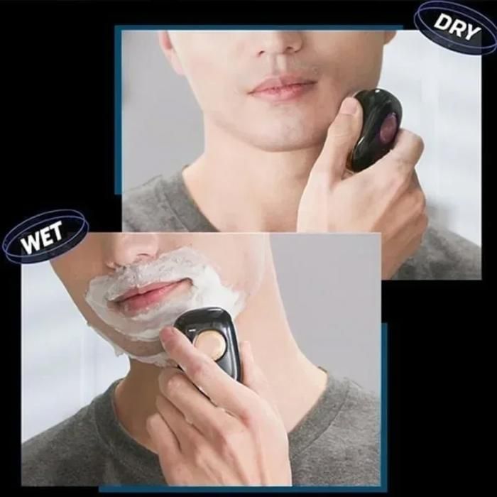 Mini rasoir électrique de voyage pour hommes, portable, étanche, aste par USB, tondeuse pour barbe et poils du corps Gradient Bl