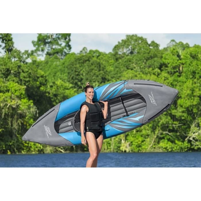 Kayak gonflable 1 place Surge Elite™ 3,05 m Hydro-Force™ - BESTWAY - Blanc - Adulte - 200 kg - Gonflable