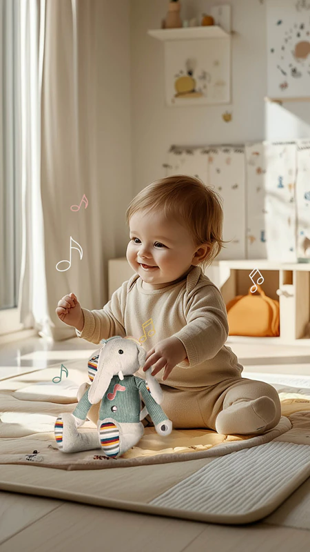 Zopa Plush Interactive Buddy Elephant brinquedo de pelúcia interativo