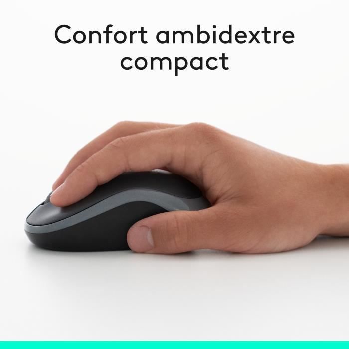 Combo de teclado y ratón inalámbricos Logitech MK270 AZERTY - Negro