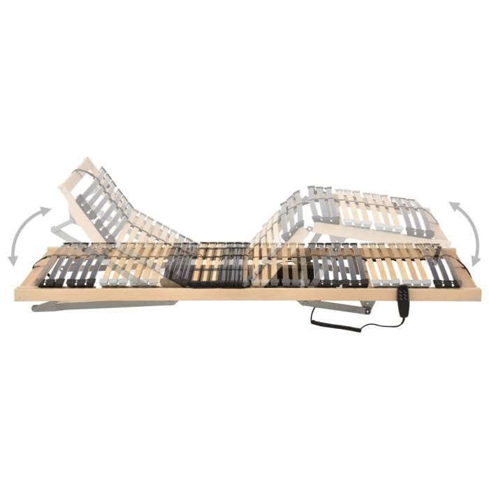 Base de cama eléctrica de láminas vidaXL con 42 láminas, 7 zonas, estructura de cama, dormitorio, hogar 321828