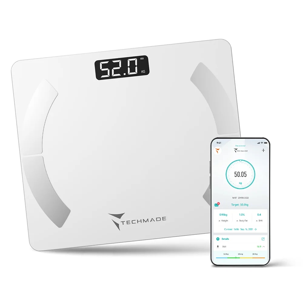 TECHMADE Slimme witte weegschaal Techmade