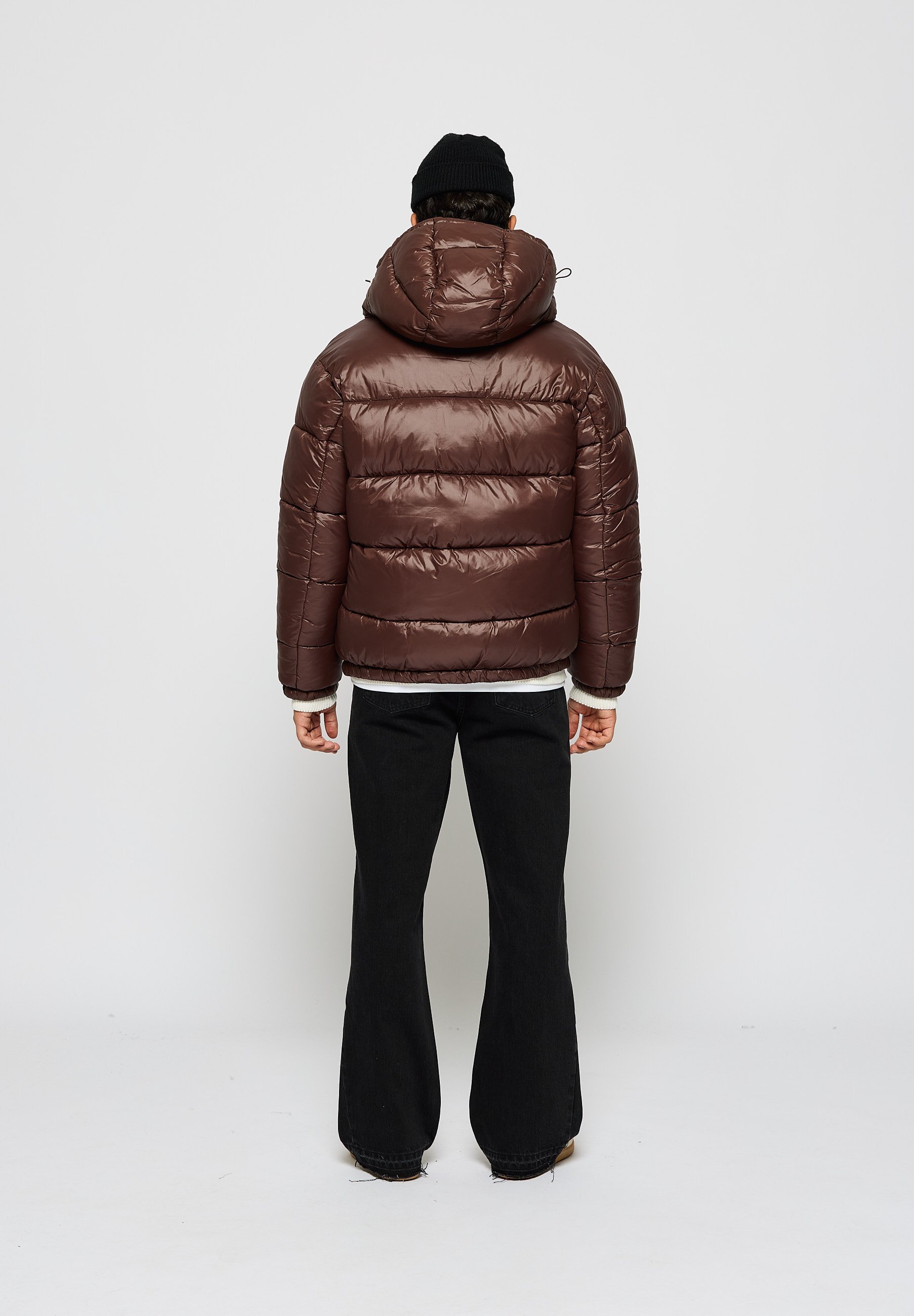 Giacca invernale Burocs GLOSSY PUFFER JACKET - Marrone cioccolato
