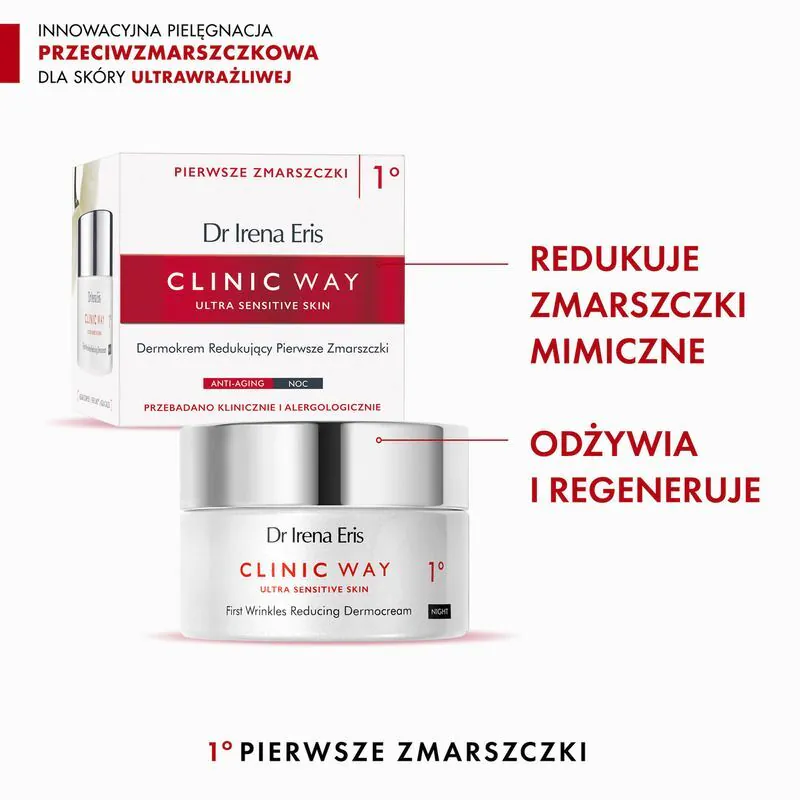 Dr Irena Eris Clinic Way St. 1 Dermokrem Redukujący Pierwsze Zmarszczki na noc 30+