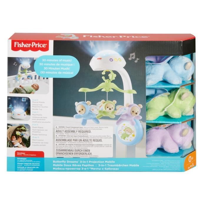 Fisher-Price - Sweet Dreams Vlinder Mobiel - Babywieg Mobiel - 0 jaar en ouder CDN41
