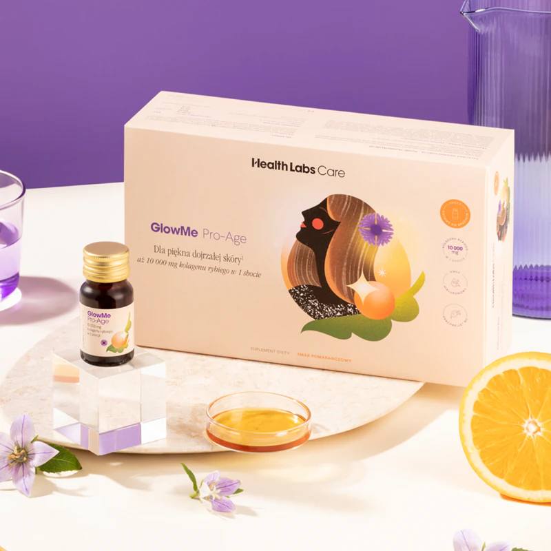 Health Labs Care GlowMe Pro-Age nestemäinen kollageeniravintolisä C-vitamiinilla