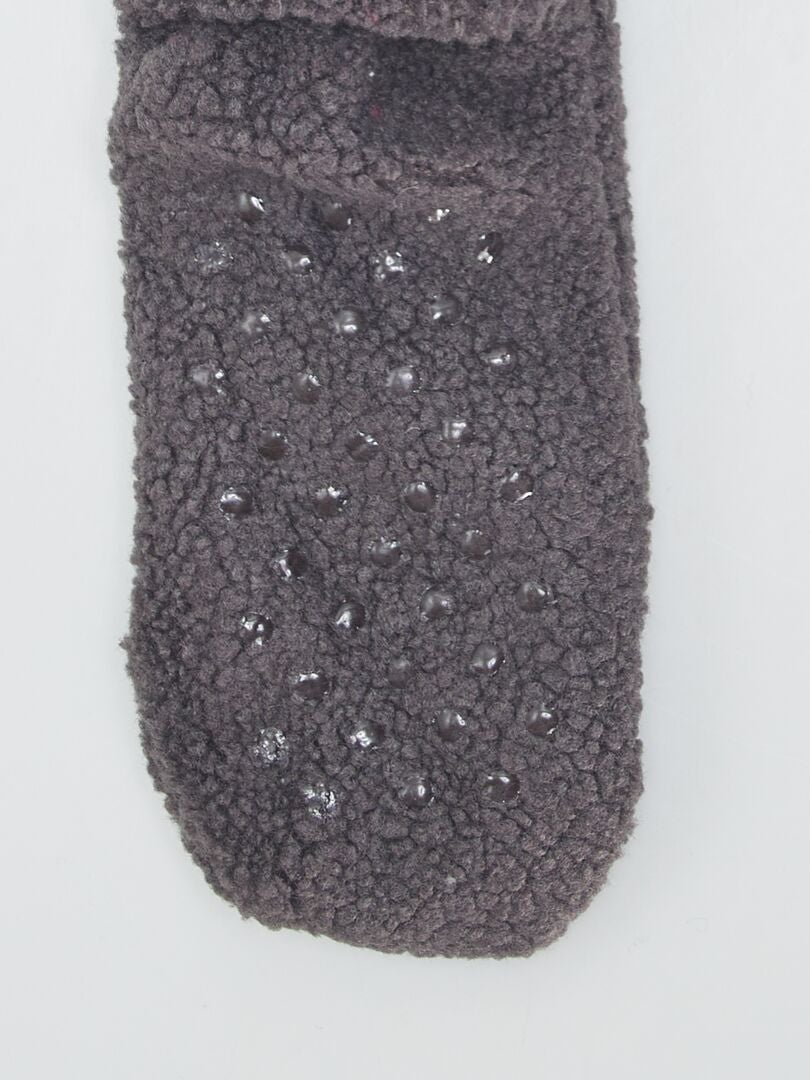 Calcetines largos forrados de sherpa - GRIS