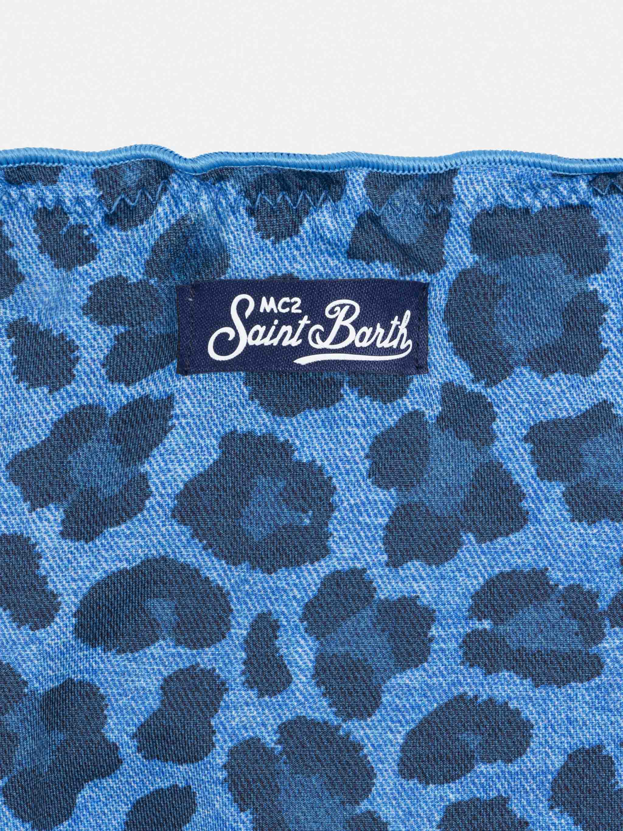 Bikini Emy a fascia classico con stampa animalier