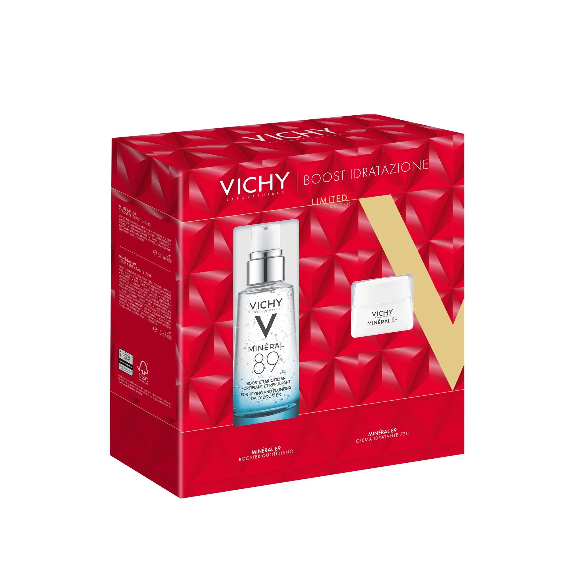 Vichy Mineral 89 Cadeauset: Mineral 89 Booster Serum 50ml + Mineral 89 Crème 15ml