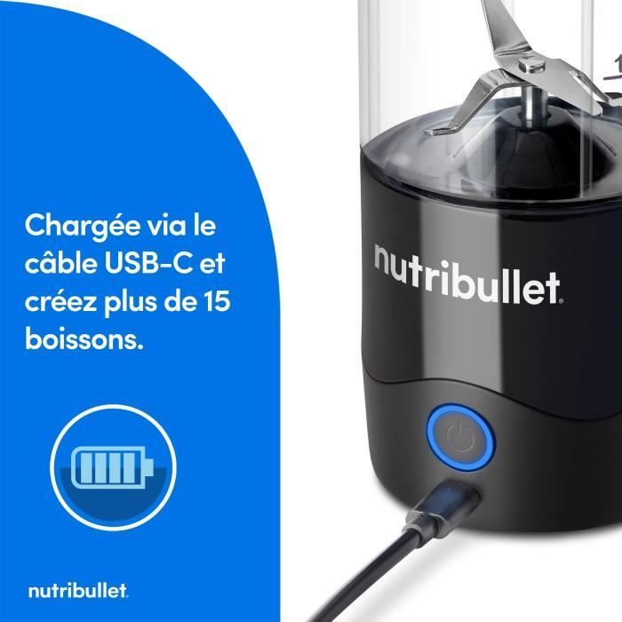 Portable Blender - NUTRIBULLET - NBP003B - 100 W - 475 ml - BPA Free - Black