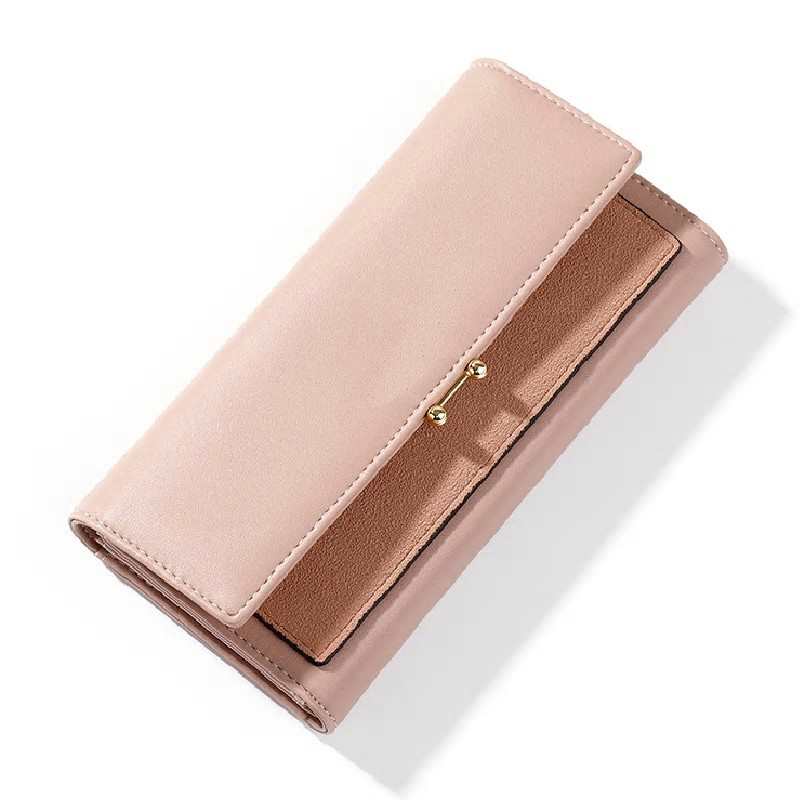 portafogli e borsette da donna in pelle alla moda, porta cellulare con chiusura a scatto, porta carte, pochette da donna, Carteras