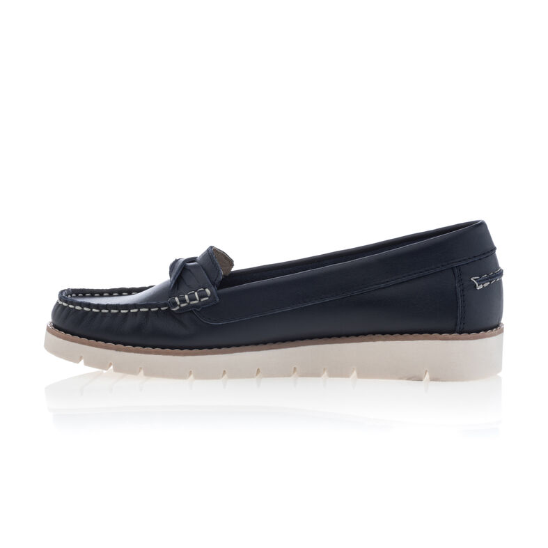 Blauwe loafers/bootschoenen voor dames