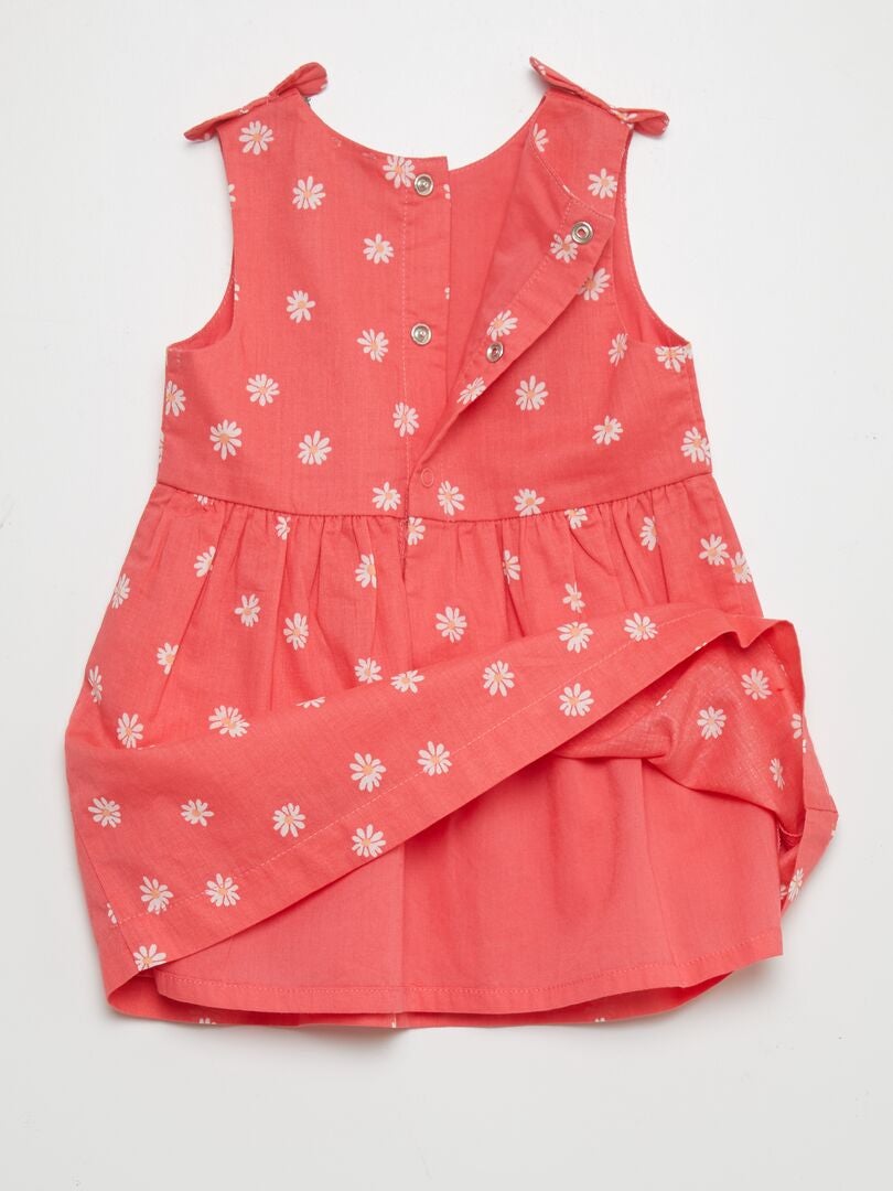 Mouwloze jurk met patroon - ROZE