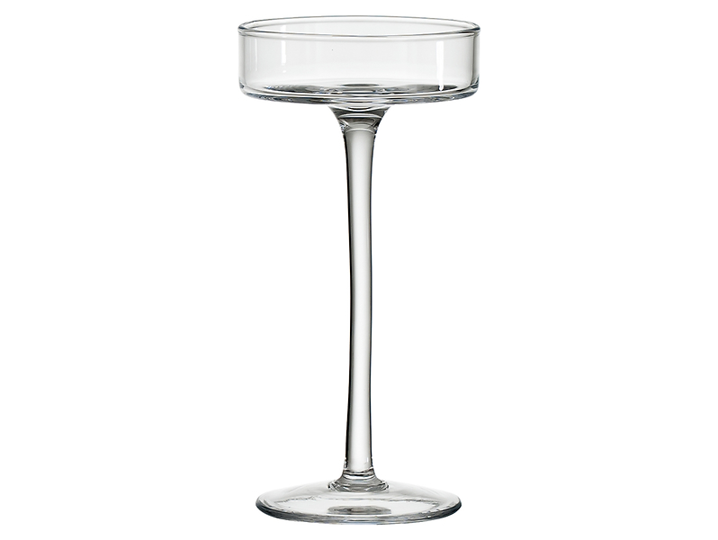Świecznik szklany Champagne 20 cm transparentny