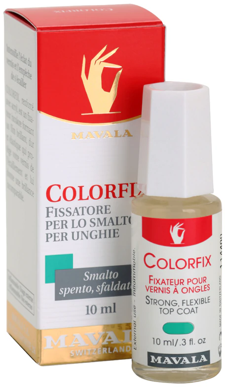 top coat Mavala Nail Beauty Colorfix proporciona excelente proteção e brilho intenso.