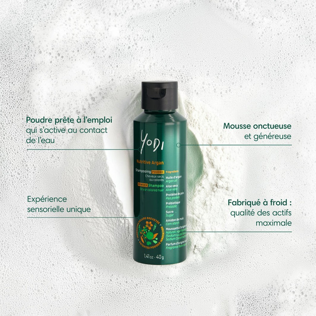 Yodi Nutritive Argan Shampoing Poudre au Prébiotique
