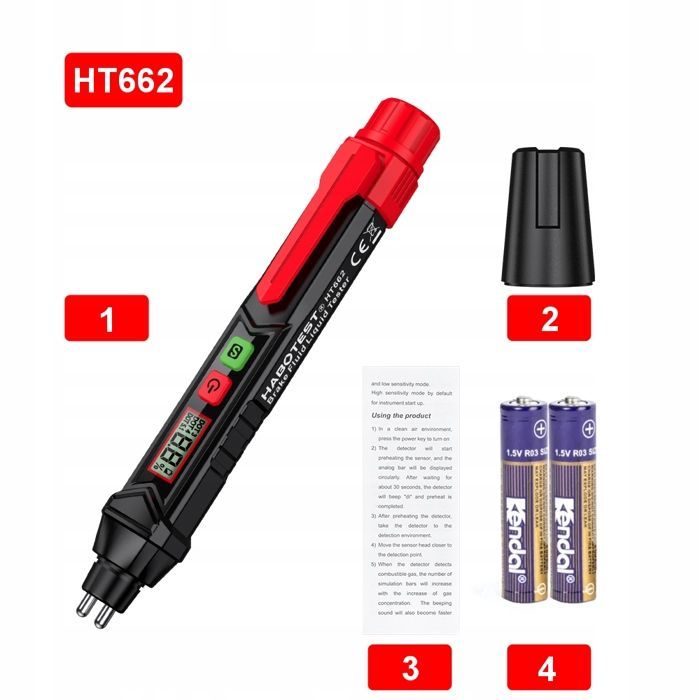 Brake Fluid Tester, Concentration Meter 0-4% DOT3 DOT4 DOT5.1 + Batteries