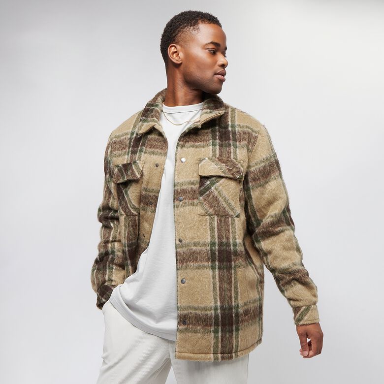 Script Logo Brushed Flannel Overshirt