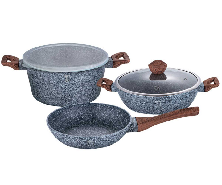 Zestaw garnków granitowych komplet 5 ele 24cm BERLINGER HAUS Forest Line